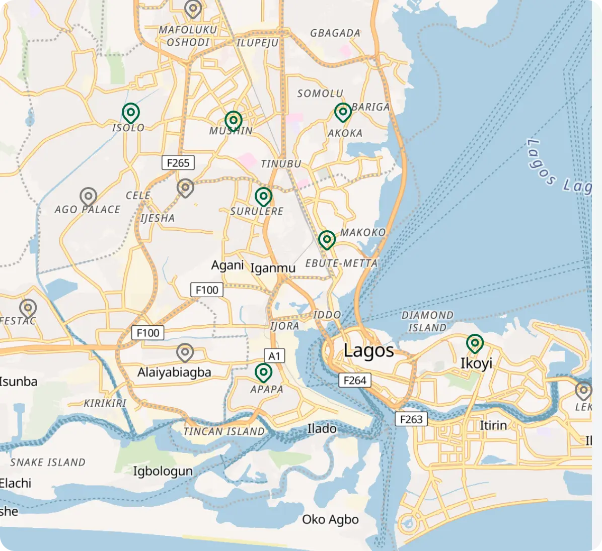 Lagos map